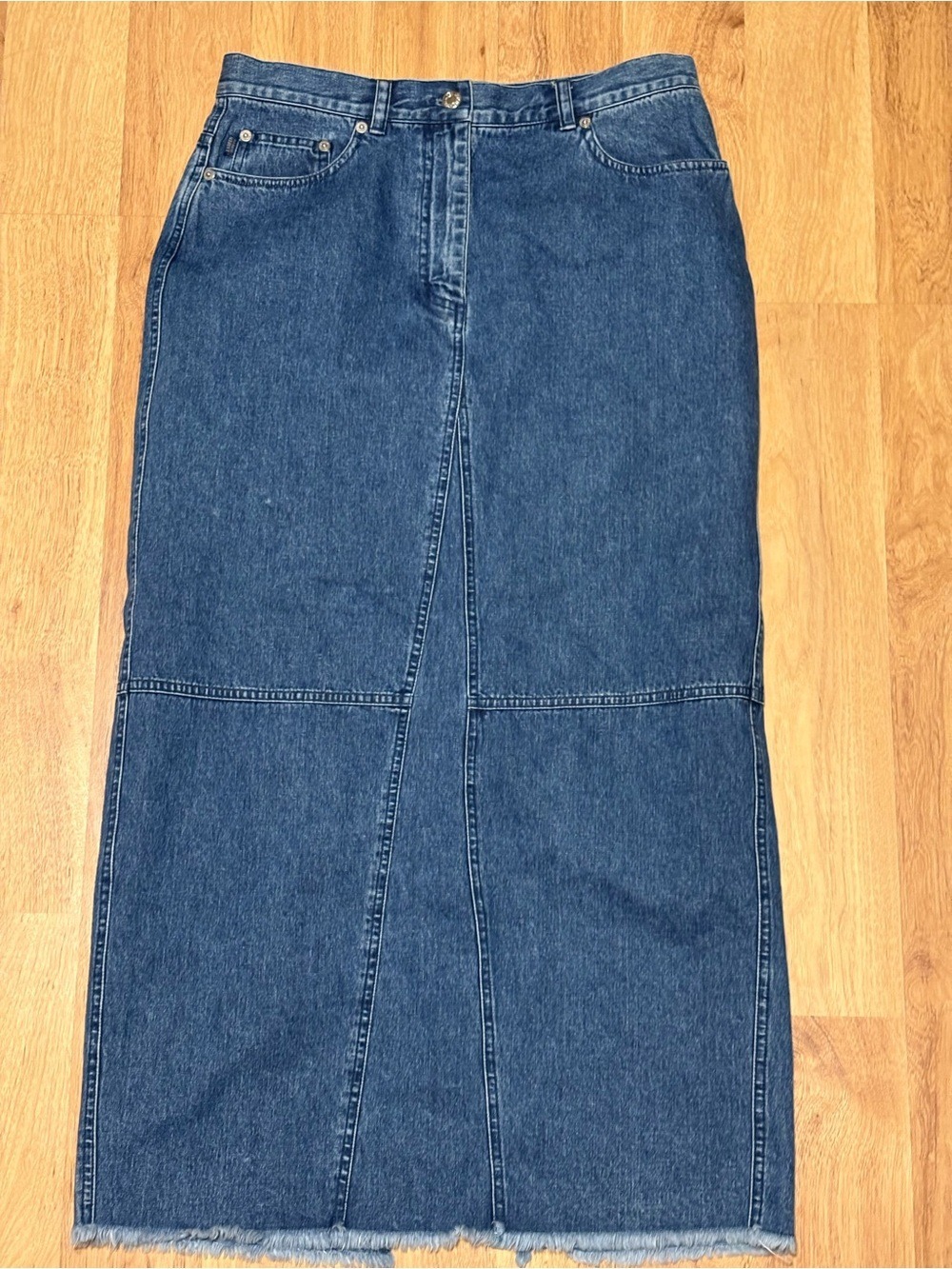 ralph lauren • vintage long denim skirt - Picture 2 of 14